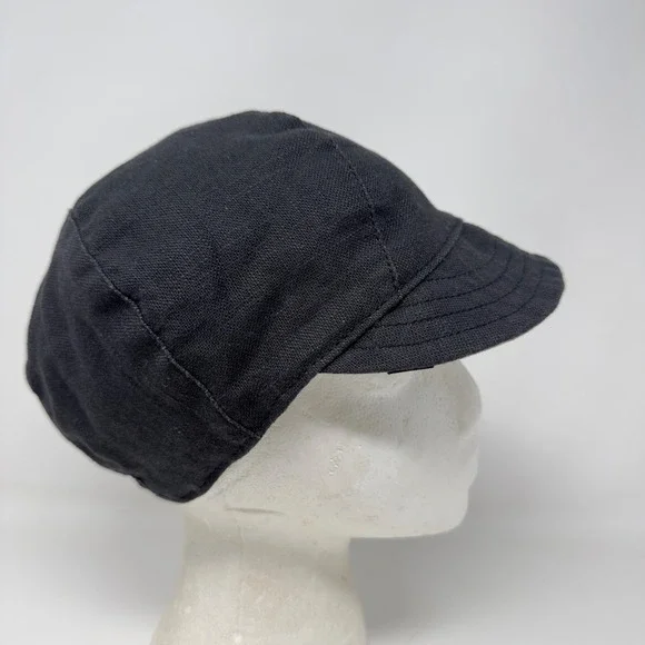 Goorin Bros Reversible Newsboy Cap Black & Grey Pinstripe Cotton Flat Hat Size M - Picture 4 of 15